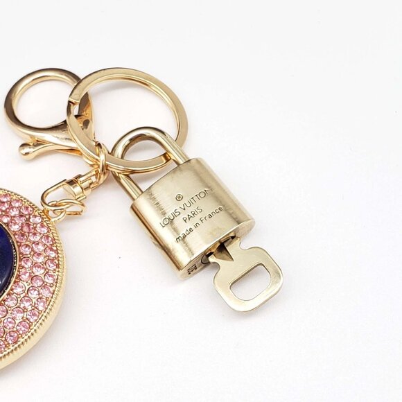 Authentic Louis Vuitton Lock & Key with unbranded Evil Eye Bagcharm, Keycharm - Picture 6 of 8